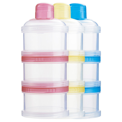 Container de leite em pó para bebés de três grades Lavadora de louça segura BSCI