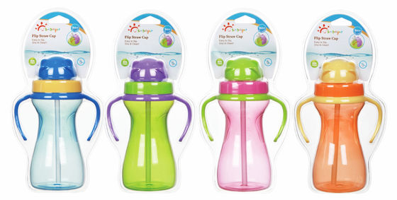 Derrame não o bebê livre de BPA 9oz 290ml tornou mais pesado Straw Cup