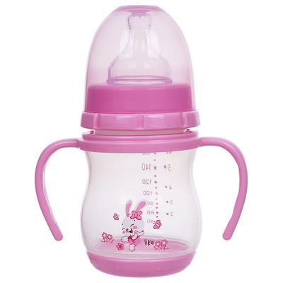 Garrafa de alimentação dobro do bebê dos PP 6oz do punho do pescoço largo LIVRE de BPA