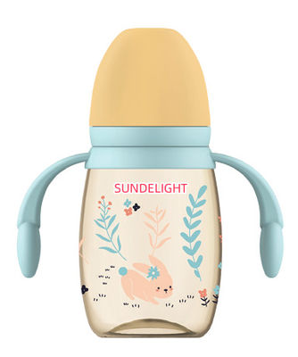 240 ml 300 ml frasco de bebê de PP com manilha dupla resistente a choques