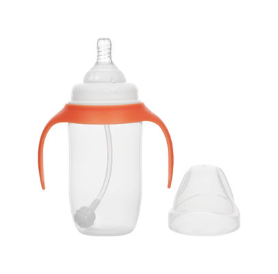 Conjunto de alimentação de silicone para bebê de punho duplo com mamilo fácil de limpar a 110C-120C