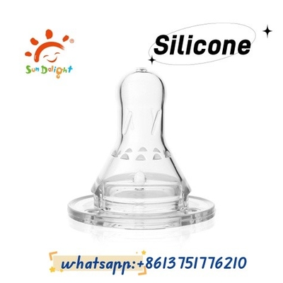 Collar de fábrica padrão Bebê mamilo líquido de silicone livre de BPA mamilo