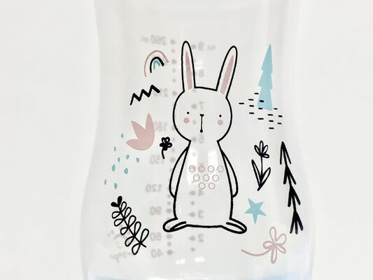 Biberão de alimentação para recém-nascidos em plástico sem BPA com capacidade de 260 ml e design à prova de vazamentos