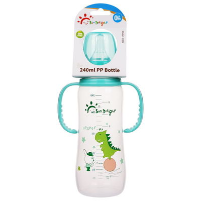 Garrafa de leite recém-nascida dobro do bebê do punho 8oz 240ml dos PP