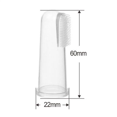 Escova infantil de Teether do bebê da escova de dentes do silicone do dedo do bebê