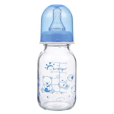 garrafas de alimentação padrão do bebê do vidro de Borosilicate do pescoço de 125ml 4oz