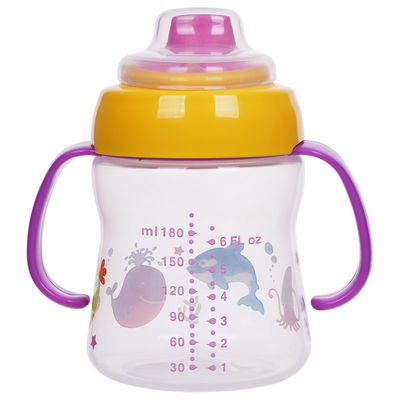 Soft Spout Baby Sippy Cup Não derramar alças para pequenas mãos 9+ mês