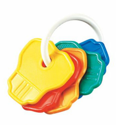 3 meses não tóxico PP Ring Baby Teether Keys