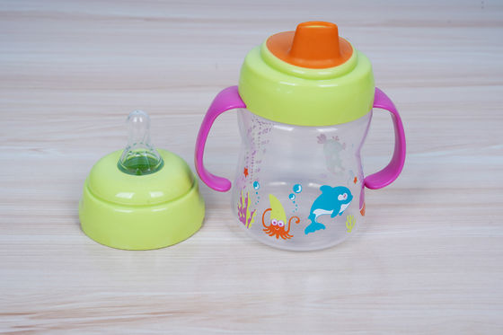 Derrame não 2 em 1 meses livre de BPA 6 copo de Sippy do bebê de 6 onças