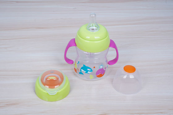Derrame não 2 em 1 meses livre de BPA 6 copo de Sippy do bebê de 6 onças