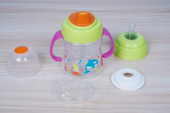 Derrame não 2 em 1 meses livre de BPA 6 copo de Sippy do bebê de 6 onças