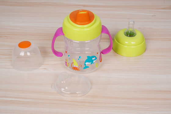 Derrame não 2 em 1 meses livre de BPA 6 copo de Sippy do bebê de 6 onças