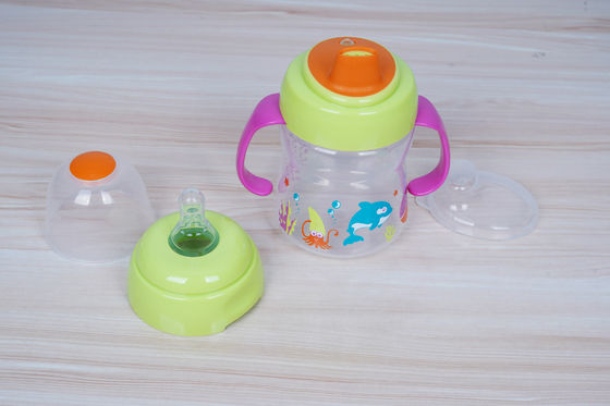 Derrame não 2 em 1 meses livre de BPA 6 copo de Sippy do bebê de 6 onças