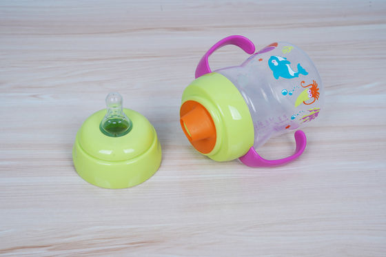 Derrame não 2 em 1 meses livre de BPA 6 copo de Sippy do bebê de 6 onças