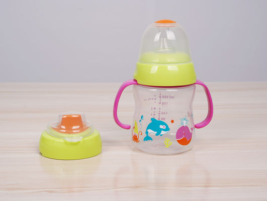 Derrame não 2 em 1 meses livre de BPA 6 copo de Sippy do bebê de 6 onças