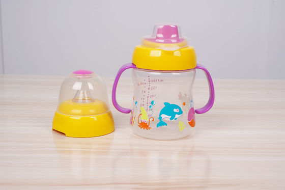2 em 1 meses livre da sução BPA do bocal 6 copo de Sippy do bebê de 6 onças