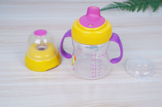 2 em 1 meses livre da sução BPA do bocal 6 copo de Sippy do bebê de 6 onças