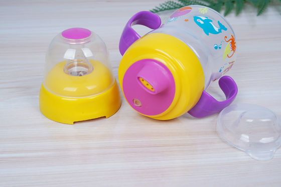 2 em 1 meses livre da sução BPA do bocal 6 copo de Sippy do bebê de 6 onças