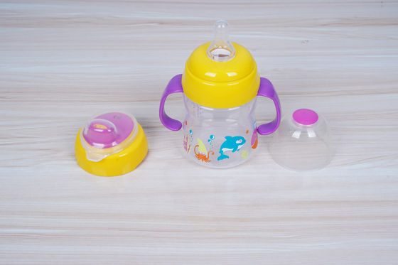 2 em 1 meses livre da sução BPA do bocal 6 copo de Sippy do bebê de 6 onças