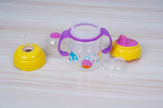 2 em 1 meses livre da sução BPA do bocal 6 copo de Sippy do bebê de 6 onças