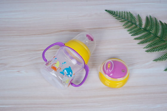 2 em 1 meses livre da sução BPA do bocal 6 copo de Sippy do bebê de 6 onças