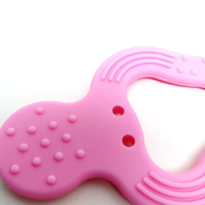 Força de rasgo silicone Teether do bebê de 3 meses