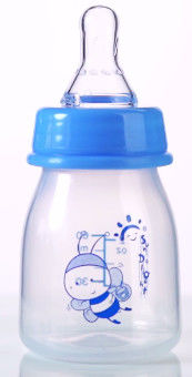 Garrafa de alimentação recém-nascida do bebê de Mini Standard Neck 2oz 60ml PP com caixa de janela