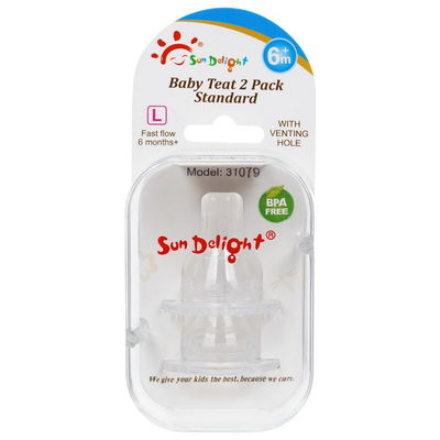 Bocal livre do silicone do bebê de ISO9001 120℃ BPA idades de 0 - umas 24 meses