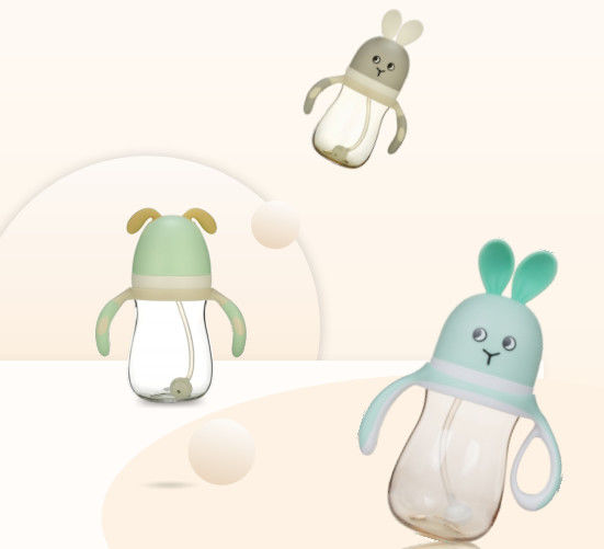 Flasco de alimentação de bebê de tamanho padrão de pescoço largo para mamilos de bebê de 0 a 6 meses