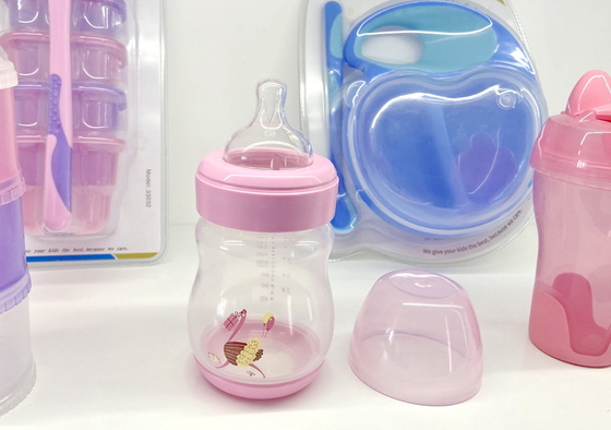 Graduação Alimentar Silicone Mamilo Largo de Pescoço Bebê Bottle BPA Livre Bottles de leite de plástico PP