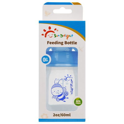Garrafa de alimentação recém-nascida do bebê de Mini Standard Neck 2oz 60ml com caixa de janela