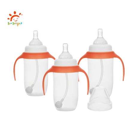 12oz/330ml frasco de alimentação para bebê de qualidade alimentar PP & silicone, livre de BPA & certificado ISO9001