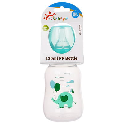 Garrafa de alimentação padrão verde do bebê de 5oz 130ml PP
