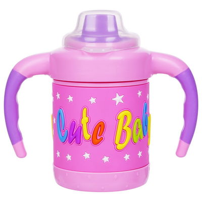 Derrame não BPA Multicolo livre 6 meses copo de Sippy do bebê de 6 onças