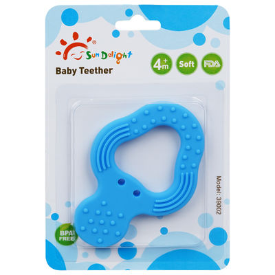 Força de rasgo silicone Teether do bebê de 3 meses
